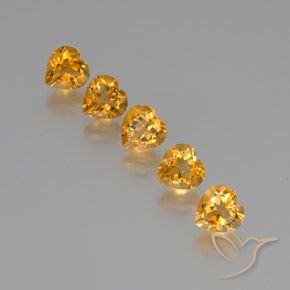 5.77 ct natürliche Tiefes Orange-Gold Citrin-Edelsteine, Herz, VS