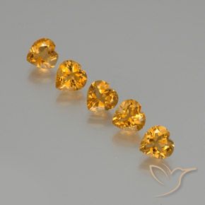 5.59 ct natürliche Tiefes Orange-Gold Citrin-Edelsteine, Herz, VS