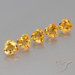 5.26 ct natürliche Tiefes Orange-Gold Citrin-Edelsteine, Herzform, VS