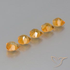 5.26 ct natürliche Tiefes Orange-Gold Citrin-Edelsteine, Herzform, VS