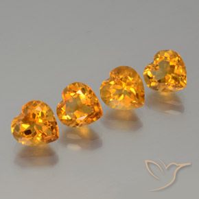 4.00ctw Natürlicher Golden Citrin, Herz, VVS-VS