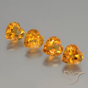4.00 ct natürliche Golden Citrin-Edelsteine, Herz, VVS-VS