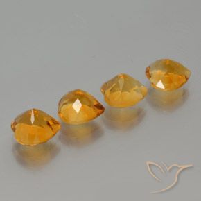 4.00 ct natürliche Golden Citrin-Edelsteine, Herz, VVS-VS