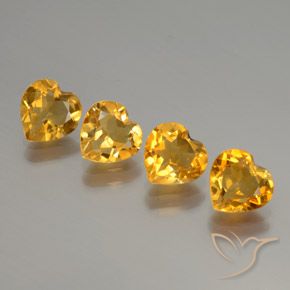 3.18 ct natürliche Orange-Gold Citrin-Edelsteine, Herz, VS