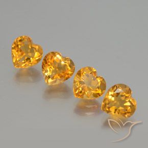 4.37 ct natürliche Orange-Gold Citrin-Edelsteine, Herz, VVS-VS