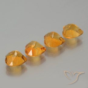 4.37 ct natürliche Orange-Gold Citrin-Edelsteine, Herz, VVS-VS