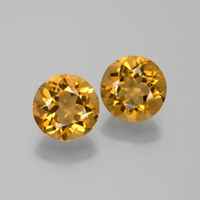 4.45 ct natürliche gelb-gold Citrin-Edelsteine, Rund Schliff, VS