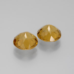 4.45 ct natürliche gelb-gold Citrin-Edelsteine, Rund Schliff, VS