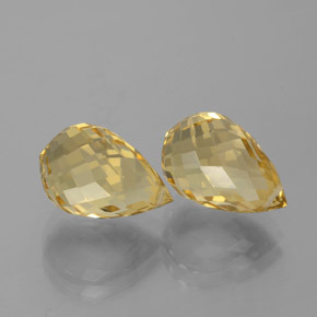 8,83 ct natürliche Mittleres Gold Citrin-Edelsteine, Briolette, VVS-VS