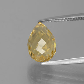 3,68 ctw natürlicher goldener Citrin, Briolette, VVS