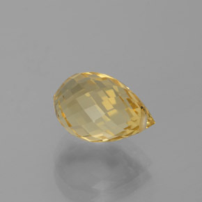 3,68 ctw natürlicher goldener Citrin, Briolette, VVS