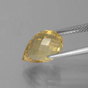 3,68 ctw natürlicher goldener Citrin, Briolette, VVS