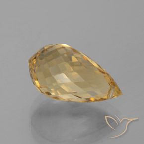 9,17 ctw natürlicher Mittleres Gold Citrin, Briolette, VVS