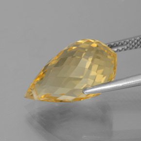 9,17 ctw natürlicher Mittleres Gold Citrin, Briolette, VVS