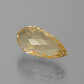 7,48 ctw natürlicher goldener Citrin, Briolette, VVS-VS
