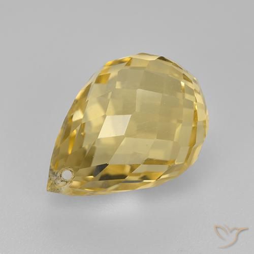 4.21ct Natürlicher Golden Citrin, Briolette, VVS-VS