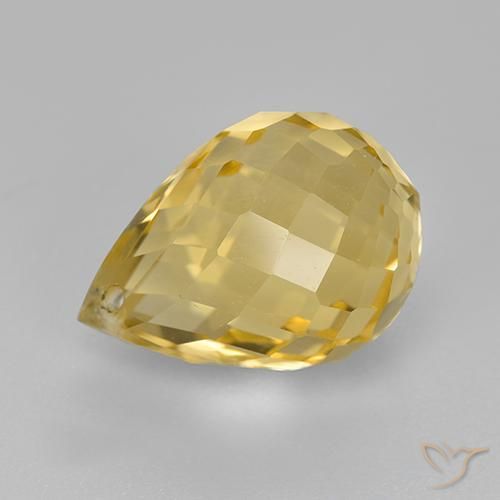 9,17 ctw natürlicher Golden Citrin, Briolette, VVS-VS