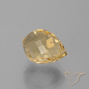 9,17 ctw natürlicher Golden Citrin, Briolette, VVS