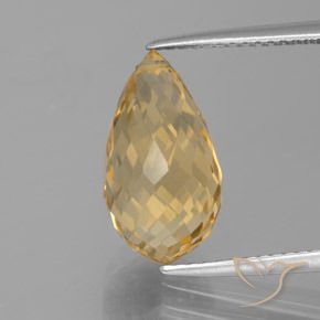 5.32ct Natürlicher Golden Citrin, Briolette, VVS