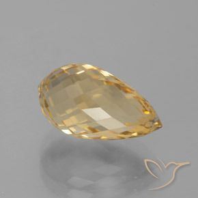 9,17 ctw natürlicher Golden Citrin, Briolette, VVS