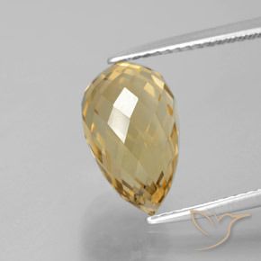 4.83ct Natürlicher Mittleres Gold Citrin, Briolette, VVS-VS