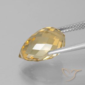 9,17 ctw natürlicher Mittleres Gold Citrin, Briolette, VVS-VS