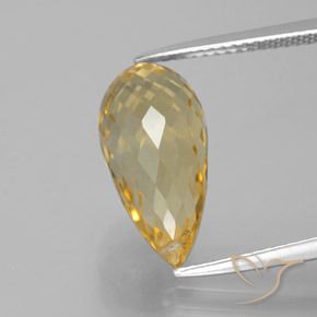 6.05ct Natürlicher Golden Citrin, Briolette, VVS-VS