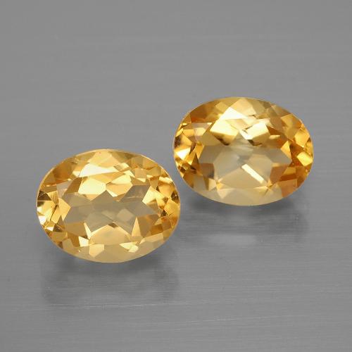 3,84 ct natürliche goldener Citrin-Edelsteine, Oval Schliff, VVS-VS