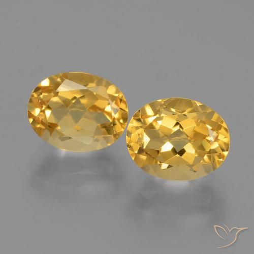4.49ctw Natürlicher Helles Gold Citrin, Oval, VVS-VS