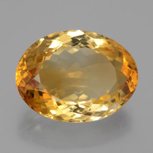 13,42 ctw natürlicher goldener Citrin, Oval Schliff, VVS