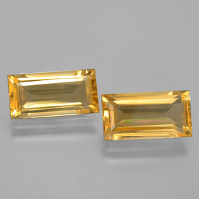  ct natürliche Gold Citrin-Edelsteine, Baguette, VVS