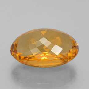 9,17 ctw natürlicher Tiefes Orange-Gold Citrin, Oval Schliff, VVS