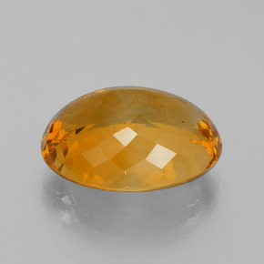 9,17 ctw natürlicher Dunkelorange-Gold Citrin, Oval Schliff, VVS