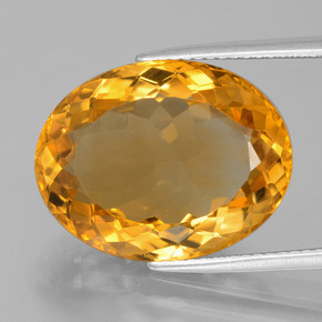 12,91 ctw natürlicher goldener Citrin, Oval Schliff, VVS