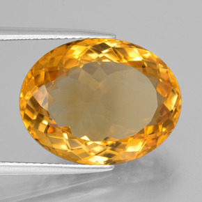 12,91 ctw natürlicher goldener Citrin, Oval Schliff, VVS