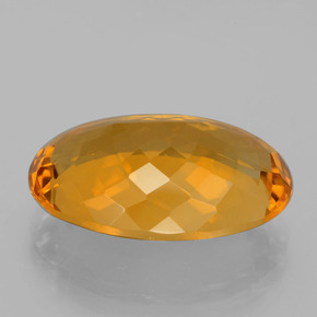 14,30 ctw natürlicher goldener Citrin, Oval Schliff, VVS