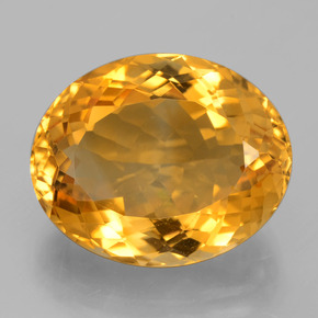 14,44 ctw natürlicher goldener Citrin, Oval Schliff, VVS