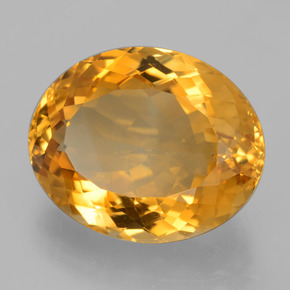 14,44 ctw natürlicher goldener Citrin, Oval Schliff, VVS