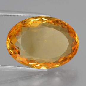 14,86 ctw natürlicher goldener Citrin, Oval Schliff, VVS