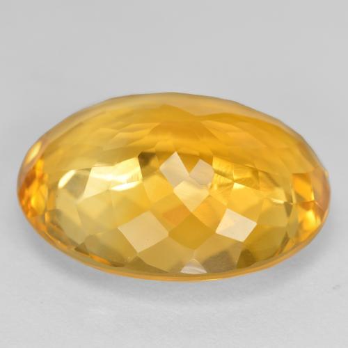 15,91 ctw natürlicher goldener Citrin, Oval Schliff, VVS