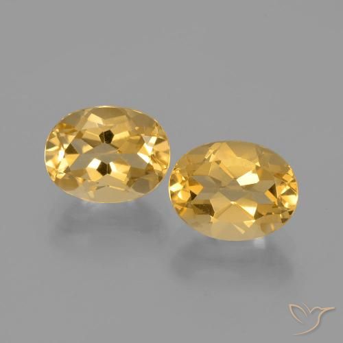 3.56ctw Natürlicher Hellorange-Gold Citrin, Oval, VVS-VS