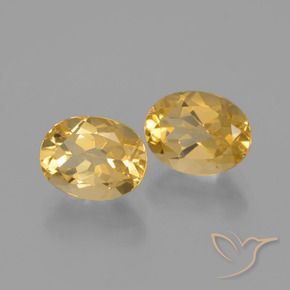 3.56 ct natürliche Hellorange-Gold Citrin-Edelsteine, Oval, VVS-VS