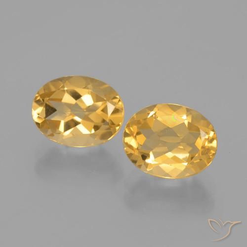 3,82 ct natürliche goldener Citrin-Edelsteine, Oval Schliff, VVS-VS