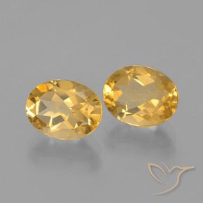 3,82 ct natürliche goldener Citrin-Edelsteine, Oval Schliff, VVS-VS