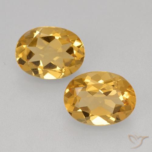 3.39ctw Natürlicher Hellorange-Gold Citrin, Oval, VVS-VS