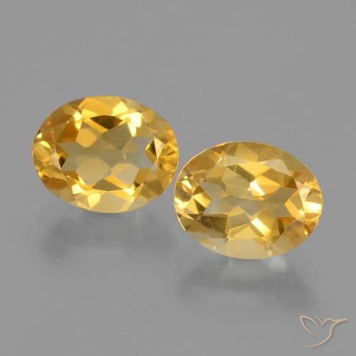 3.26ctw Natürlicher Mittleres Gold Citrin, Oval, VVS-VS