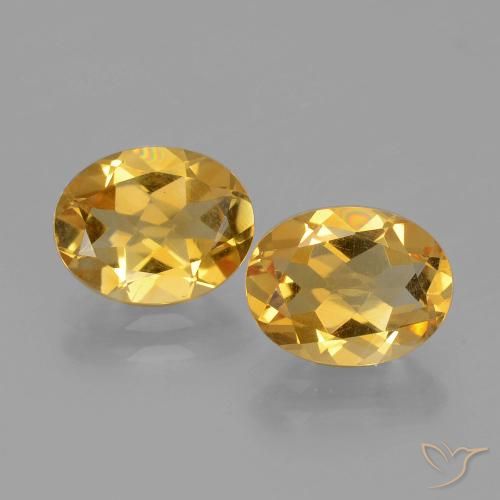 3.20ctw Natürlicher Tiefes Gold Citrin, Oval, VVS-VS