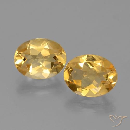 3.28ctw Natürlicher Tiefes Goldorange Citrin, Oval, VVS-VS