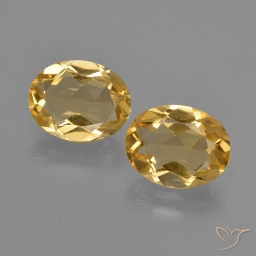2.98 ct natürliche Tiefes Goldorange Citrin-Edelsteine, Oval Schliff, VVS-VS
