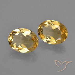 2.98 ct natürliche Tiefes Goldorange Citrin-Edelsteine, Oval Schliff, VVS-VS